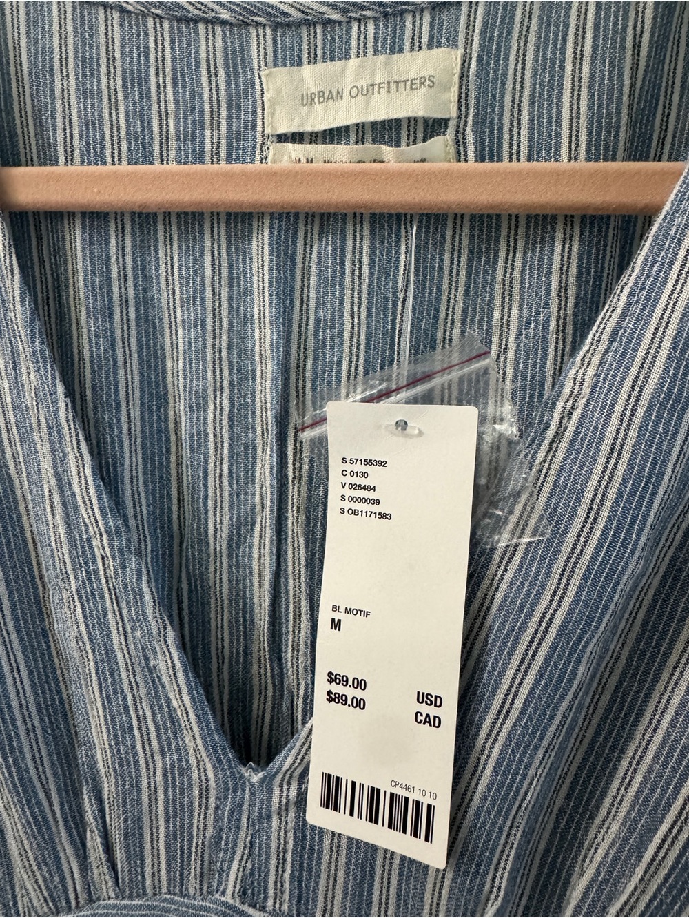Urban Outfitters Blue & White Striped Mini Dress - Picture 3 of 4